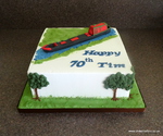 Male birthday cake canal boat