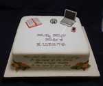 laptop birthday cake