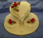 Hearts And Teardrops Wedding Cake