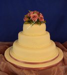 Classic Style With Floral Topper Wedding Cake